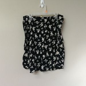 Laundry Black Flower Skirt